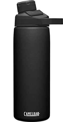 Image of CamelBak Chute Mag Water Bottle 20oz, Insulated Stainless Steel, Black (600ml)
