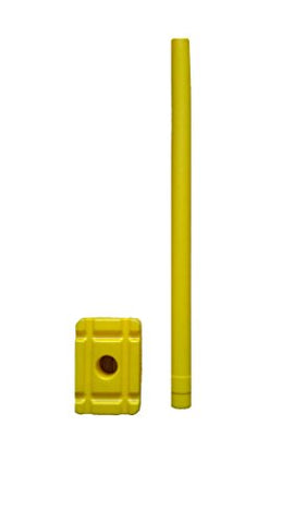 Image of arnav Plastic Cricket Full Size, Four Stumps, One Base of Three Stumps, One Base of Single Stump Bowler Side in Tatron Cover - Multicolour