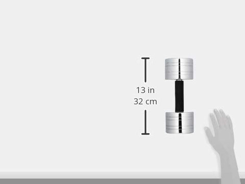 Image of Amazon Brand - Symactive Chrome Plated Steel Dumbbell, Set of 1, 15 Kg