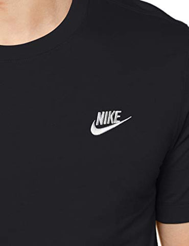 Image of Men's Nike Sportswear Club T-Shirt, Nike Shirt for Men with Classic Fit, Black/White, L