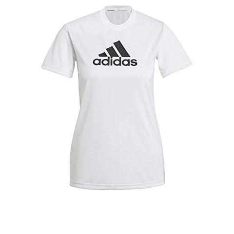 Image of adidas womens Primeblue Tee White/Black Medium