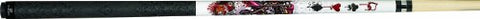 Image of Players D-JS White with Jester on Pool Balls and Dripping Card Suits Cue, 20-Ounce