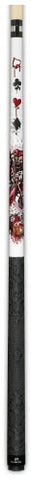 Image of Players D-JS White with Jester on Pool Balls and Dripping Card Suits Cue, 20-Ounce