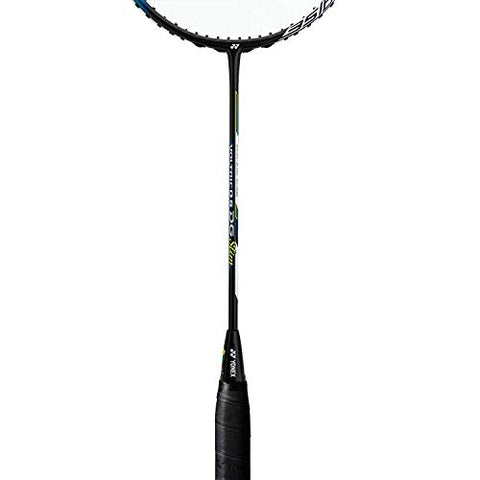 Image of Yonex VOLTRIC 0.6DG Slim Badminton Racquet with free Full Cover (35 lbs Tension) | Tri-voltage system | Made in Taiwan+Yonex Mavis 350 Green Cap Nylon Shuttlecock (Yellow)