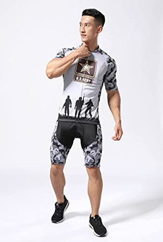 Image of BIKE BEER Army Cycling Jersey Navy Cycling Jersey Set Men's Cycling kit, Blacke, X-Large