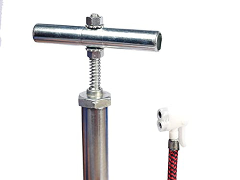 Image of Target20 High Pressure Steel Bicycle Air Pump Tyre Inflator Compressor Cycle Pump for Cycles, Toys Delux BCP Chrome - Silver