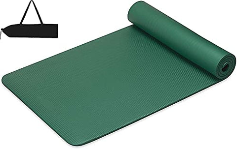 Image of OJS® Antiskid Yoga Mat For Men And Women For All Purpose Exercise (Indoor And Outdoor) Eva Material 6MM With Carry Bag to Carry Anywhere (ARMY GREEN)