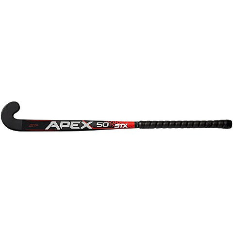 Image of STX Field Hockey Apex 50 Field Hockey Stick, Black/Red, 37"