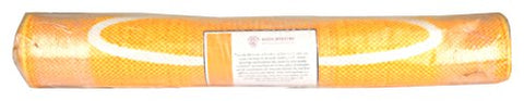 Image of Arka Cotton Yoga Mat Handloom Organic Anti-Skid (72 x 24 Inches, 4mm Thick) Washable Durry (Kaivalyadhama Parvatasna Chakra - Yellow)