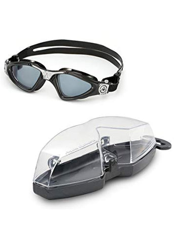 Image of Aqua Sphere Kayenne Swim Goggles with Smoke Lens (Black/Silver)