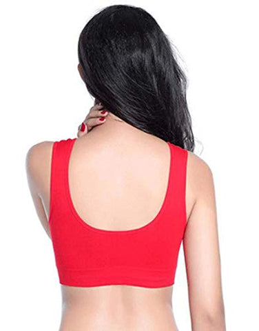 Image of Women's Cotton Non Padded Wire Free Sports Bra (dream nd_Multicolour_Free Size)