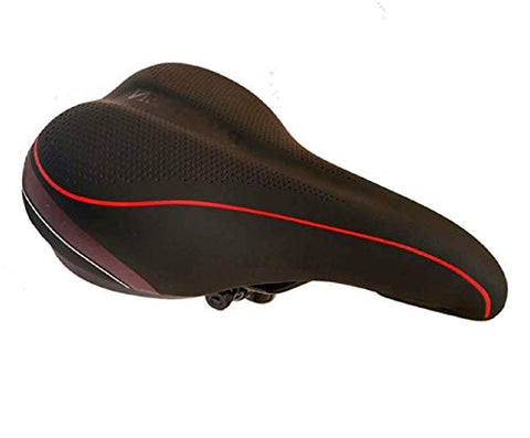 Image of ShreNik Saddle Seat for Bicycle Cycle Soft Cushion Complete Seat (Black)