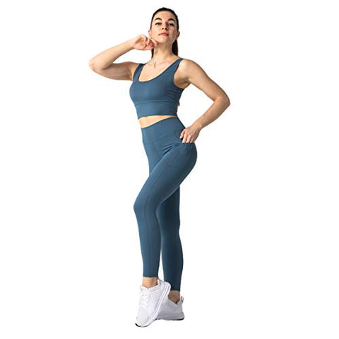 Image of RNG EKO GREEN Women's Skinny Fit Leggings (RNG9008_Steel Blue_S)