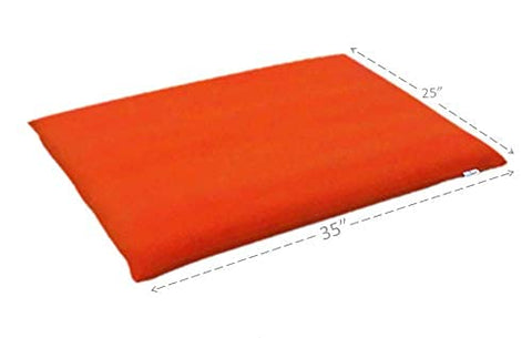 Image of NutriBuck™ | Meditation | Yoga | Cushion | (Zabuton Mat) | Filled with Buckwheat Hulls (Orange)
