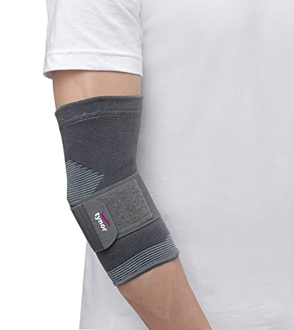 Image of Tynor Ankle Support (Neo), Grey, Universal Size, 1 Unit & Elbow Support, Grey, Medium, 1 Unit