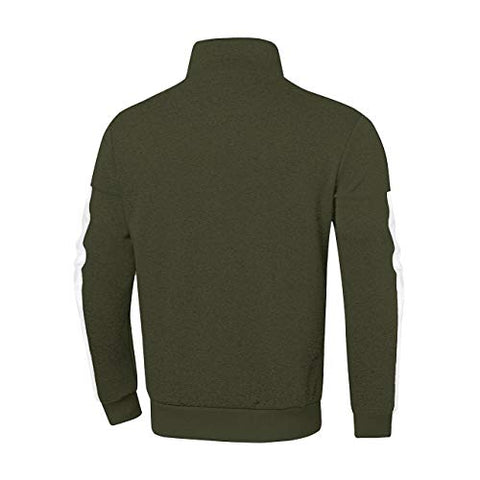 Image of Cotrasen Men Jogging Suits Sets Athletic Sports Slim Fit Casual Full Zip Tracksuits, Green, Medium