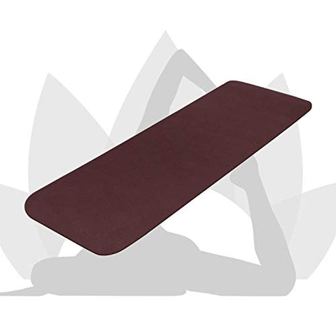 Image of VIFITKIT® Yoga Mat Anti Skid EVA Yoga mat with Carrying Strap for Gym Workout and Flooring Exercise Long Size Yoga Mate for Men Women… (Wine, 4mm)