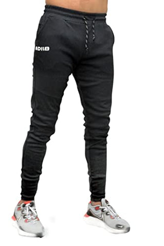 Image of ADILEE Men's Regular Fit Joggers (Jogger Pants/Dark Grey/M_Dark Grey_M)