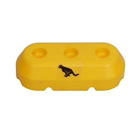 Image of GRS ® Kids Zone Hard Plastic Cricket Wickets Set for Kids for Age Group 3 to 10 Year (3 Piece Wickets, 2 Bails, Base , 24'' Wickets Length , YELLOW )