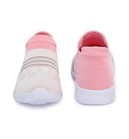 Image of Fashion Tree Timberwood LDS06 Ultra Light Weight Running,Walking,Sports,Gym and Jogging Shoes for Women and Girls in Pink Colour,Size: UK6