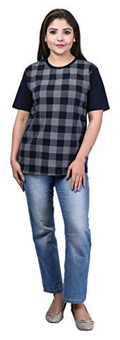 Image of SHAUN Women T-Shirt(104WTS1_N44_DarkBlue_X-Large_Pack of 1)