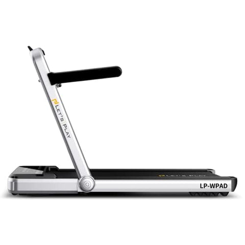 Image of LET'S PLAY® LP-WPAD Smart Foldable Treadmill 2.5HP (4HP Peak) DC Motorized Treadmill Under Desk Walking Pad Treadmill for Home Use Pre-Installed with Interactive LED Display, Foot Sensing Speed Control, Remote and App Control (Black) For Further Query cal