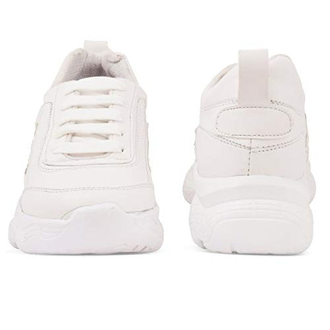 Image of Blinder Womens Sneakers White (AP-1-white-full-sneaker-heel-ladies-38)