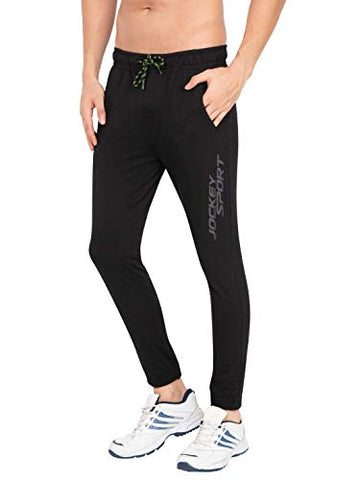 Image of Jockey Men's Relaxed Fit Joggers(SP31-103_Black_Medium_Black_Medium)