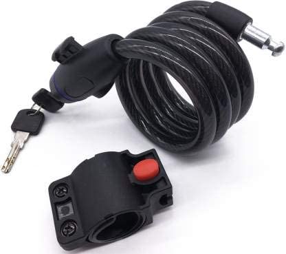 Image of Afpin Stainless-Steel Cycle Lock Heavy Cycle Lock for Bicycle with Key Bike Lock Anti Theft Cycle Lock with Key