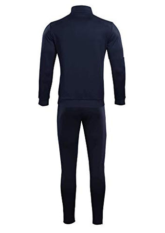 Image of KELME Tracksuit Sets for Mens, Womens, Boys and Girls – 2 Piece Set Includes Track Jacket ans Pants (Dark Blue/White, X-Small (Adult))
