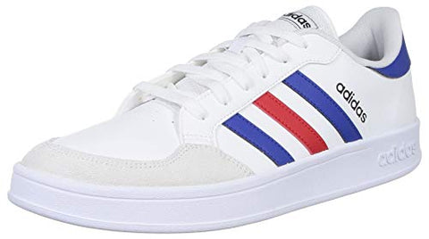 Image of Adidas Men's BREAKNET FTWWHT/ROYBLU/VIVRED Tennis Shoe-10 Kids UK (FZ1837)
