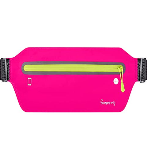 Image of Fanny Pack Running Belt for Women - Upgrade Oversized Waterproof Ultra Slim Waist Bag for Men No-Bounce Reflective Adjustable Runners Phone Holder Pouch for Fitness, Exercise, Workouts, Travel
