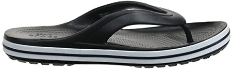 Image of crocs Unisex Adult Bayaband Flip Black/White Slipper-7 Men/ 8 UK Women (M8W10) (205393-066)