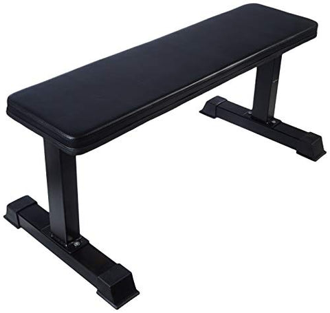 Image of Amazon Basics Flat Weight Workout Exercise Bench - 41 x 20 x 11 Inches, Black, 170 kg Limit