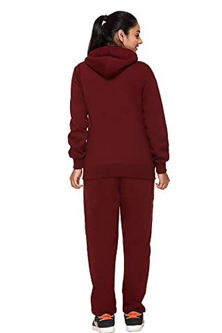 Image of PIPASA Women and Girls Sports Gym Wear Casual Track Suit For Winter (XL, CHOCOLATE BROWN)