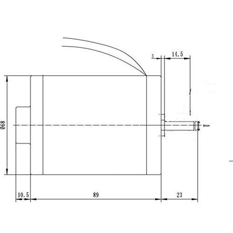 Image of Robodo M119 12 Volt 100 Watt MY6812 Electric Motor with Sprocket
