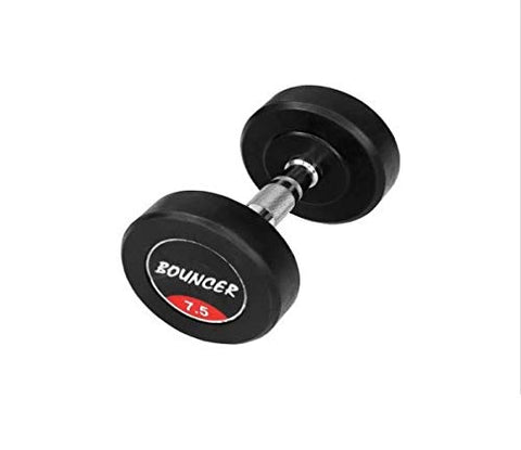 Image of Bouncer Rubber Dumbbells 7.5 Kg Pair | Set of 7.5Kg x 2Pcs =15Kg