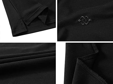 Image of MoFiz Women's Short Sleeve Shirts Golf Shirts Polo Shirt Sport T-Shirt Athletic Tees XS Black