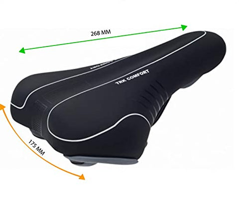 Image of ShreNik Saddle PU Form Mountain Bikes MTB Cycle Complete Bicycle Seat (Black)