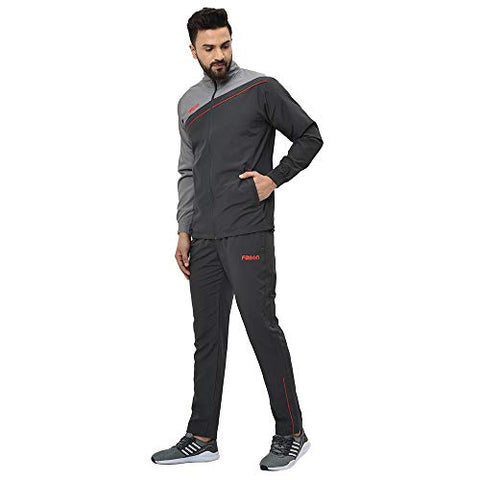 Image of Fallyn Men's Polyester Regular Fit Track Suit for Men Sports Suits for Boys Stylish Trekking Suit Running Suit Warm for Body (Dark Grey_X-Large)