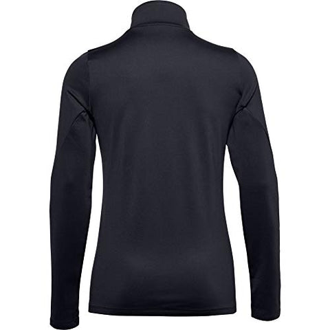 Image of Under Armour Women's Authentics ColdGear 1/2 Zip T-Shirt , Black (001)/White , Large