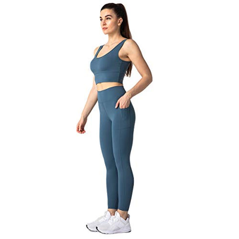 Image of RNG EKO GREEN Women's Skinny Fit Leggings (RNG9008_Steel Blue_S)