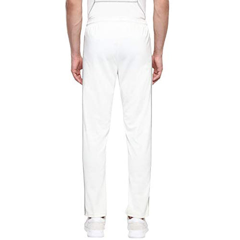 Image of Nivia 2504-1 Polyester Cricket Pants, Men's Small (White/Grey)