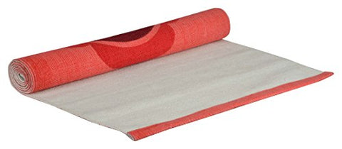 Image of Arka Kaivalyadhama Muladhara Chakra Natural Handmade Cotton Yoga Exercise Mat for Men & Women. (Red) Dimensions- 72 X 24 Inch,4 mm Thick