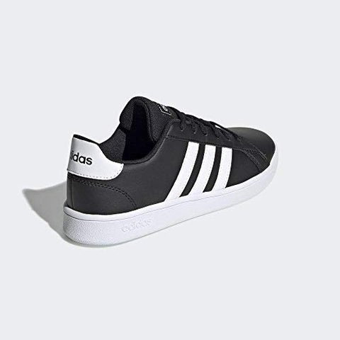 Image of Adidas Unisex-Child Grand Court K CBLACK FTWWHT Tennis Shoes-6 UK (EF0102)