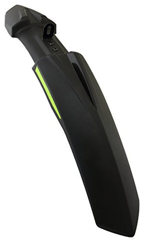 Image of Dark Horse® Bicycle Atom Mudguard with Reflective Tape with Plastic Clamp, Black-Green