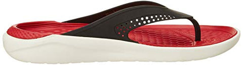 Image of Crocs Unisex Adult LiteRide Black/White Flip Flops Thong Sandals-M12 (205182-066)