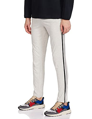 Image of Amazon Brand - Symbol Men's Regular Track Pants (KTRK-02_Ecru Mel_M)