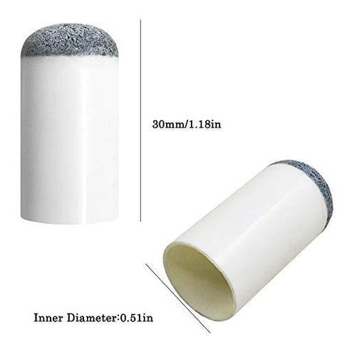 Image of YuCool 50 Pieces Cue Tips Replacements, Slip On Pool Billiard Cue Tips-13mm