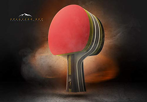 Image of Ping Pong Paddle Set of 4 - Table Tennis Racket for Indoor and Outdoor - Portable Ping Pong Paddles and Balls - Professional Rackets for Table Top Tennis - Ping Pong Accessories for All Levels